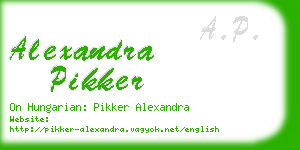 alexandra pikker business card